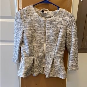H&M peplum light gray top